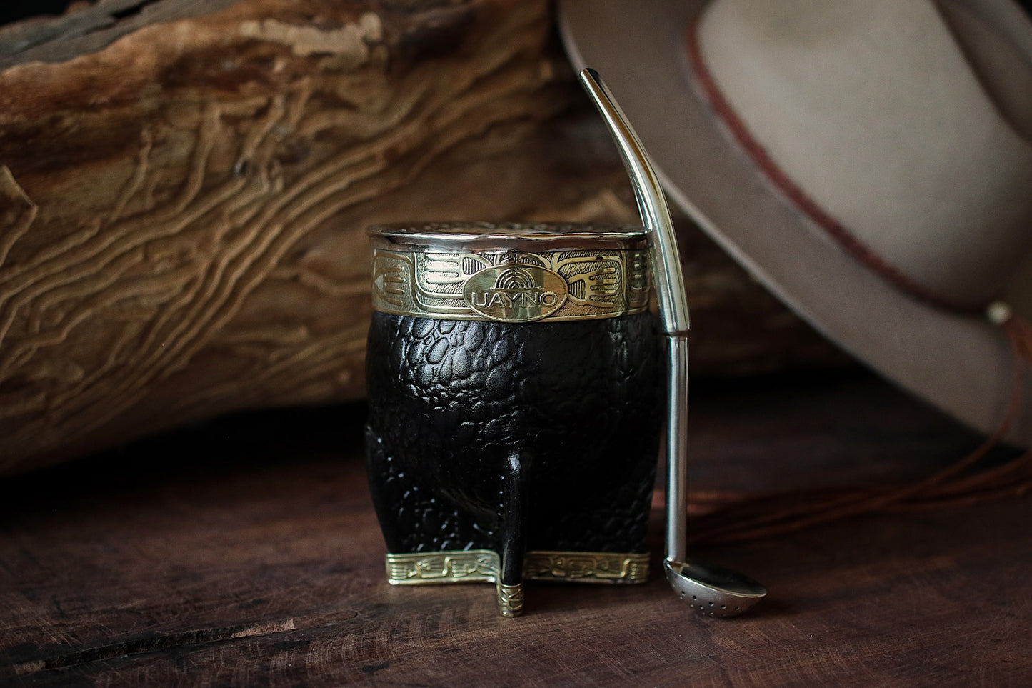 Mate Imperial de Cuero y Bronce con Bombillón