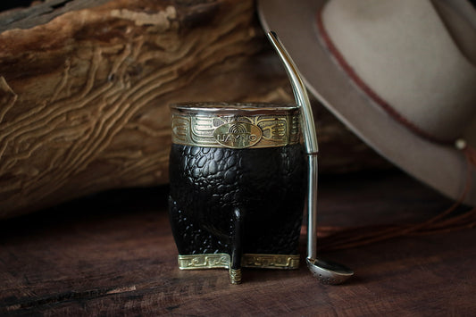 Mate Imperial de Cuero y Bronce con Bombillón