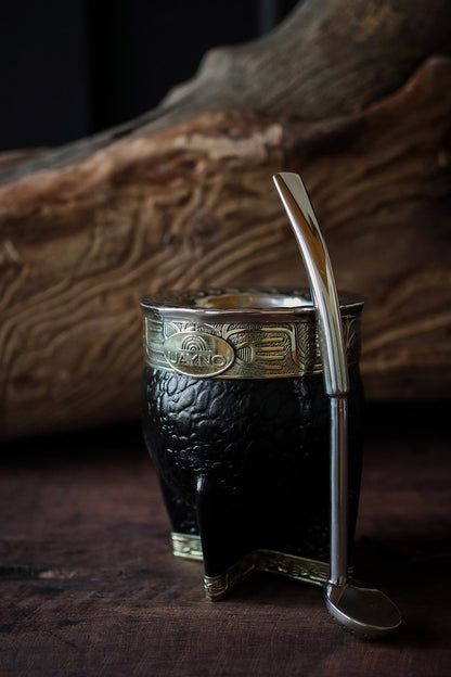 Mate Imperial de Cuero y Bronce con Bombillón