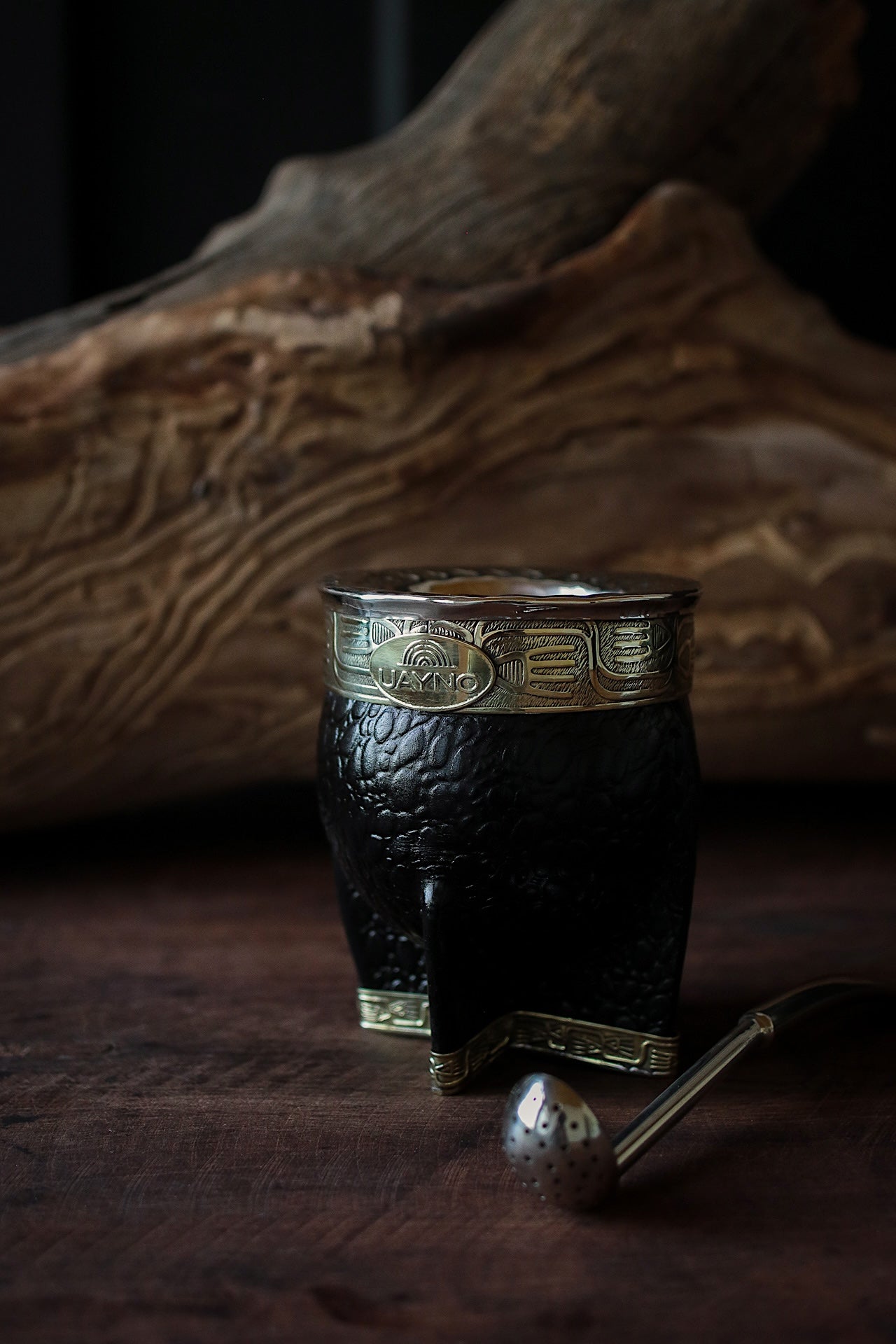 Mate Imperial de Cuero y Bronce con Bombillón