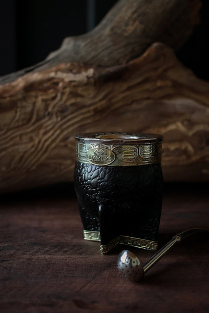 Mate Imperial de Cuero y Bronce con Bombillón