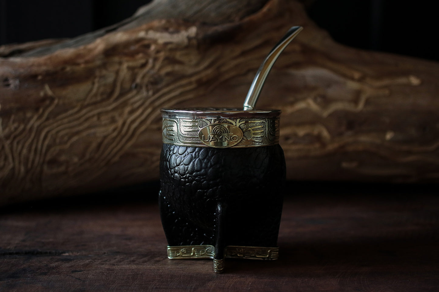 Mate Imperial de Cuero y Bronce con Bombillón