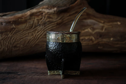 Mate Imperial de Cuero y Bronce con Bombillón