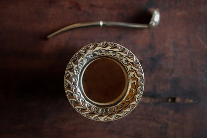 Mate Imperial de Cuero y Bronce con Bombillón