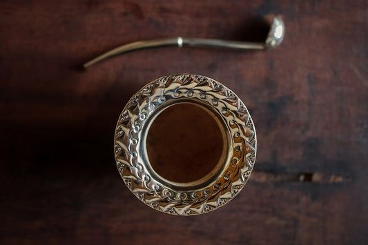 Mate Imperial de Cuero y Bronce con Bombillón