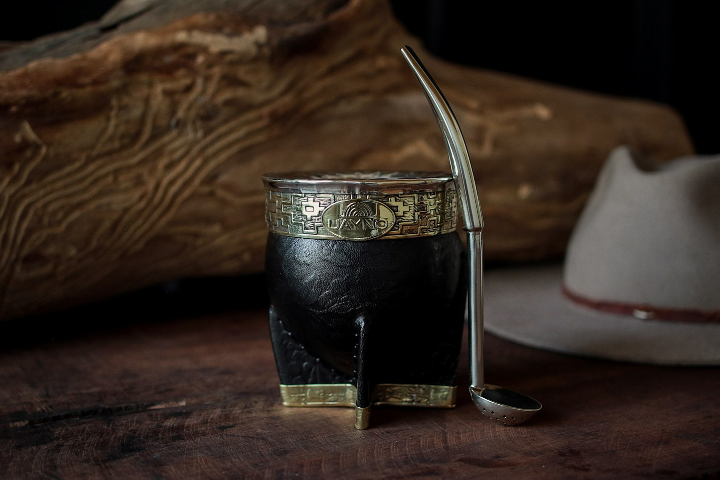 Mate Imperial de Cuero y Bronce con Bombillón