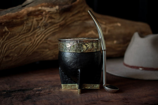 Mate Imperial de Cuero y Bronce con Bombillón