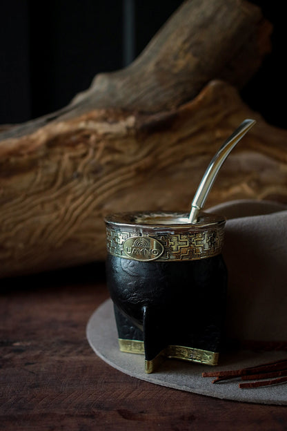 Mate Imperial de Cuero y Bronce con Bombillón