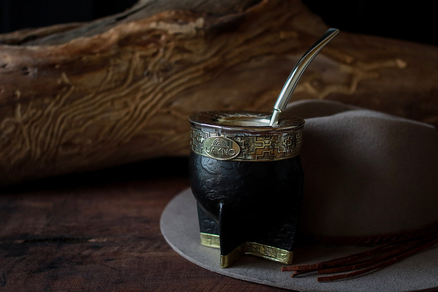 Mate Imperial de Cuero y Bronce con Bombillón