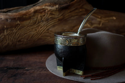 Mate Imperial de Cuero y Bronce con Bombillón