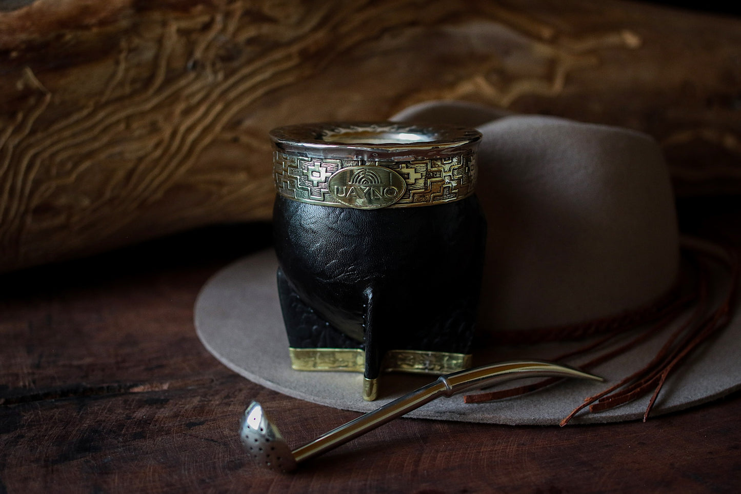 Mate Imperial de Cuero y Bronce con Bombillón