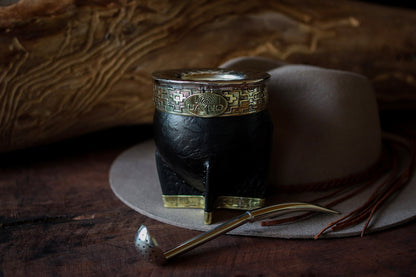 Mate Imperial de Cuero y Bronce con Bombillón