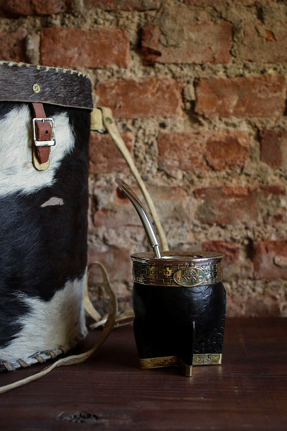 Mate Imperial de Cuero y Bronce con Bombillón
