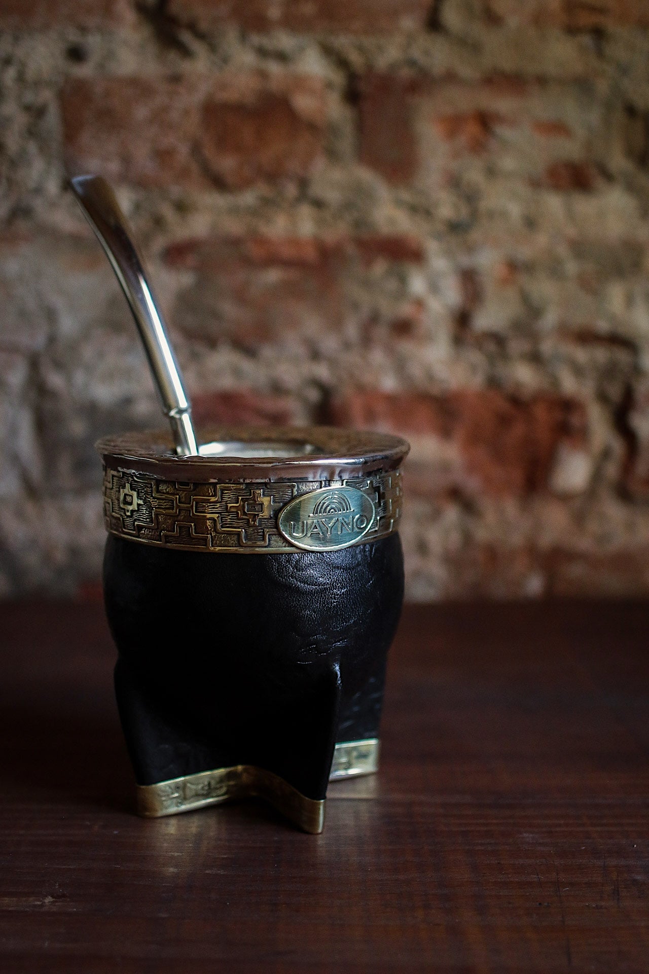 Mate Imperial de Cuero y Bronce con Bombillón