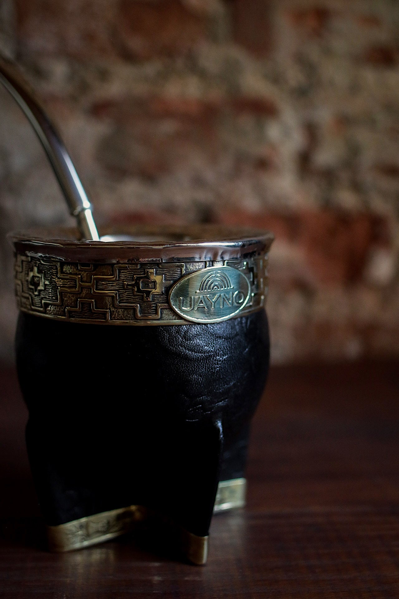 Mate Imperial de Cuero y Bronce con Bombillón