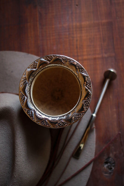 Mate Imperial de Cuero y Bronce con Bombillón