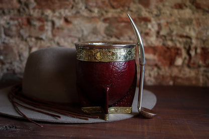 Mate Imperial de Cuero y Bronce con Bombillón