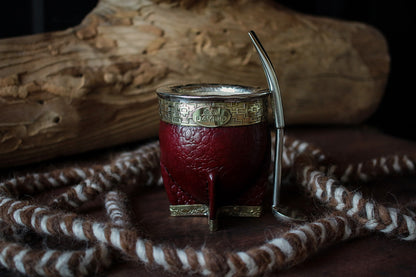 Mate Imperial de Cuero y Bronce con Bombillón