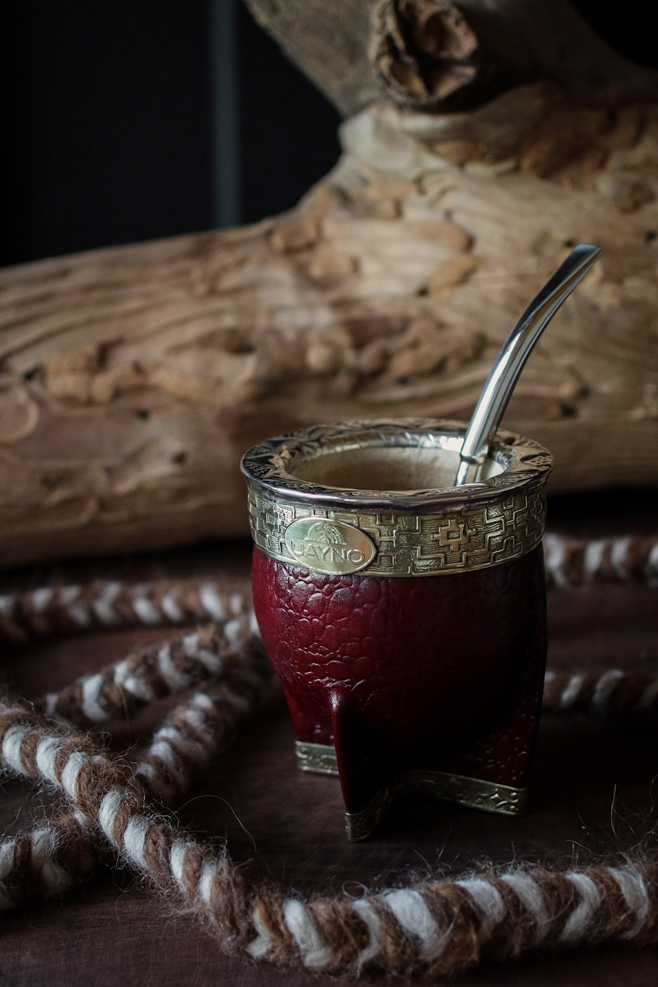 Mate Imperial de Cuero y Bronce con Bombillón