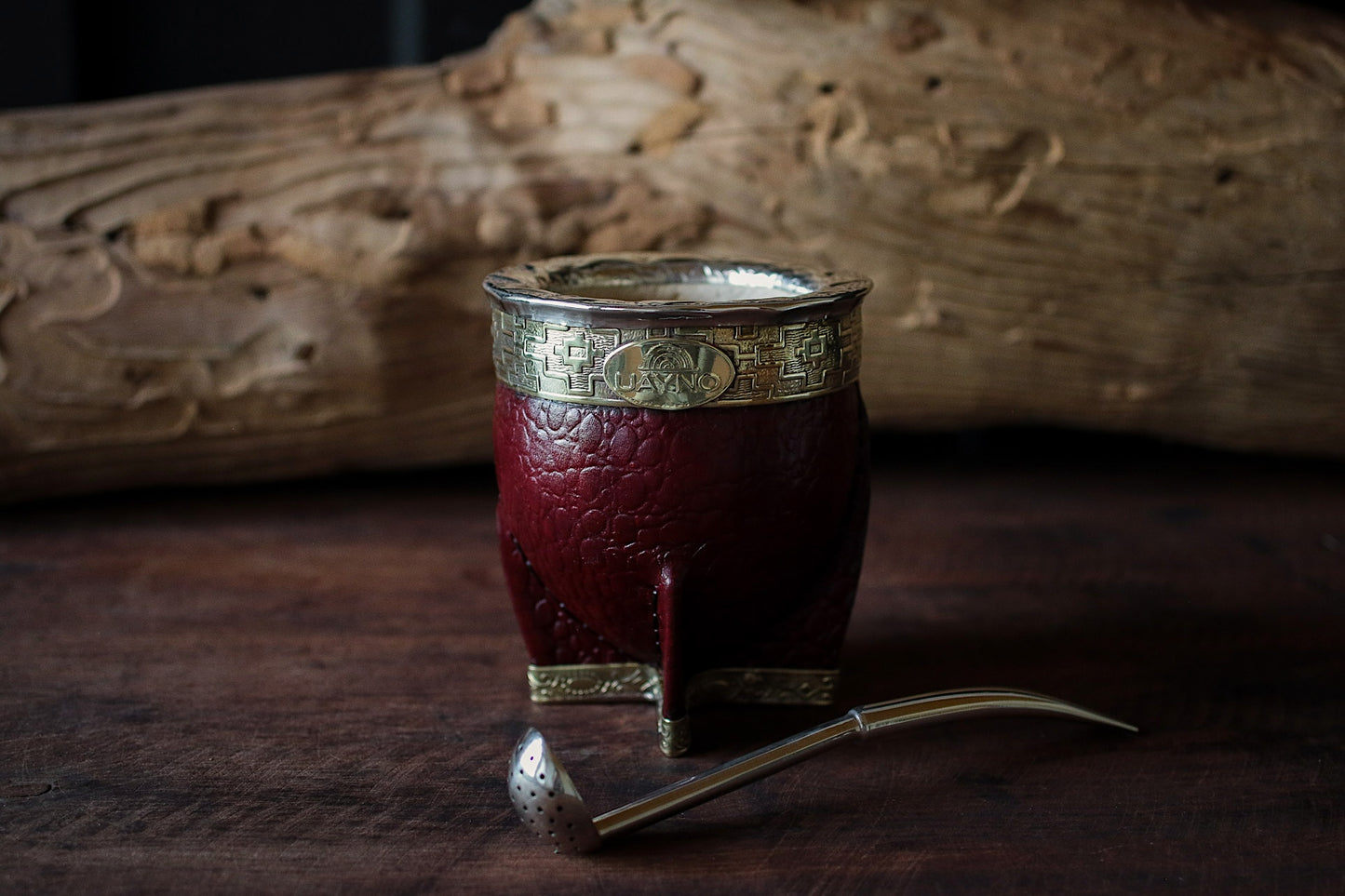 Mate Imperial de Cuero y Bronce con Bombillón
