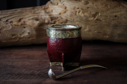 Mate Imperial de Cuero y Bronce con Bombillón