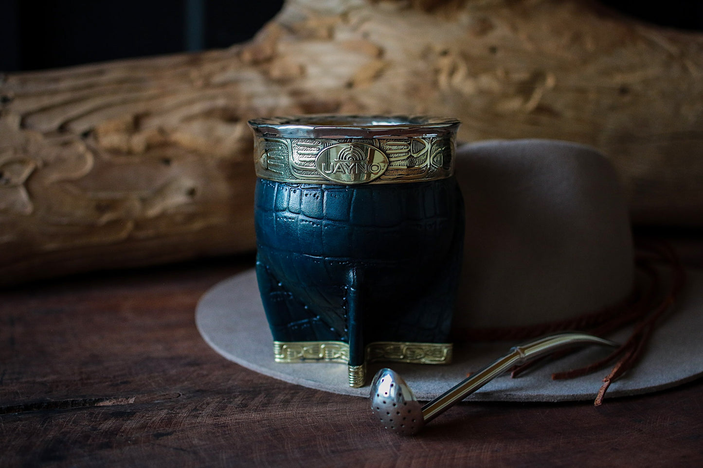 Mate Imperial de Cuero y Bronce con Bombillón