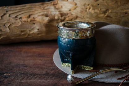 Mate Imperial de Cuero y Bronce con Bombillón