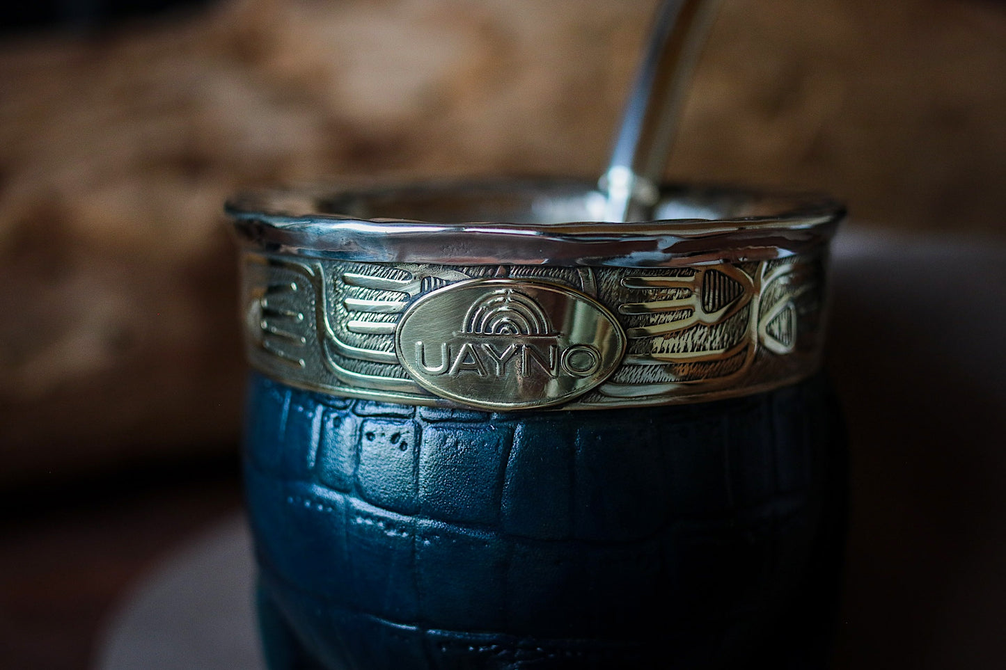 Mate Imperial de Cuero y Bronce con Bombillón