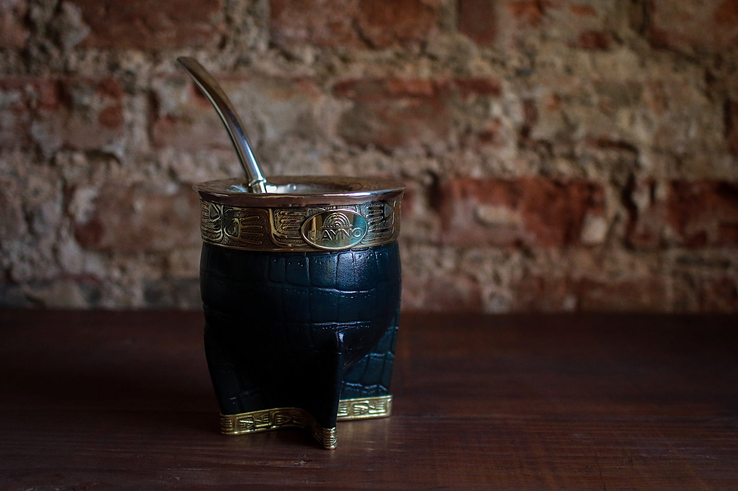 Mate Imperial de Cuero y Bronce con Bombillón