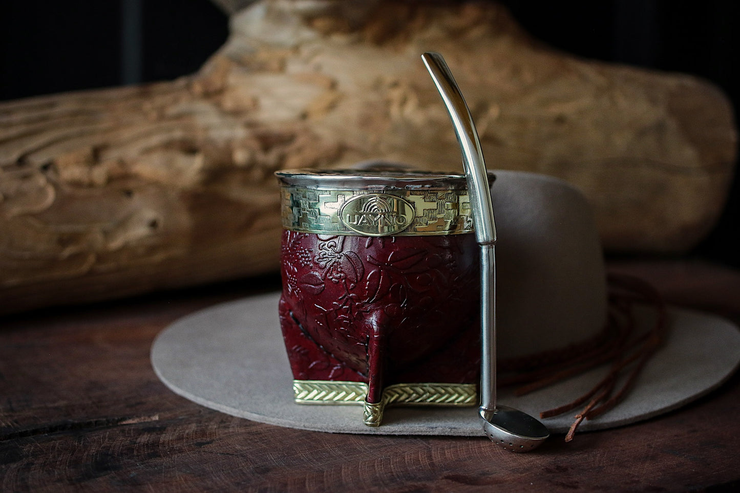 Mate Imperial de Cuero y Bronce con Bombillón