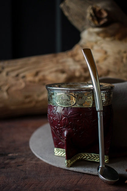 Mate Imperial de Cuero y Bronce con Bombillón