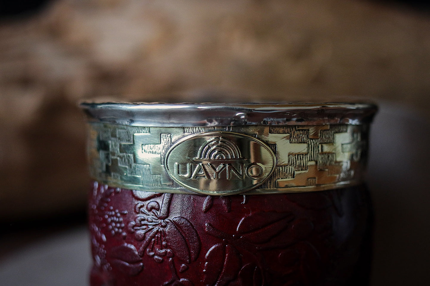 Mate Imperial de Cuero y Bronce con Bombillón