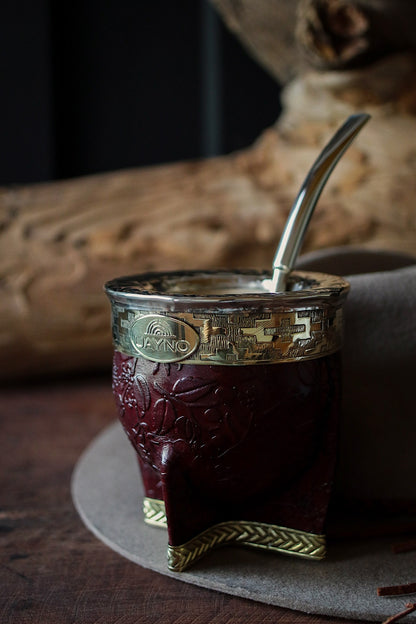 Mate Imperial de Cuero y Bronce con Bombillón