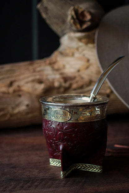 Mate Imperial de Cuero y Bronce con Bombillón