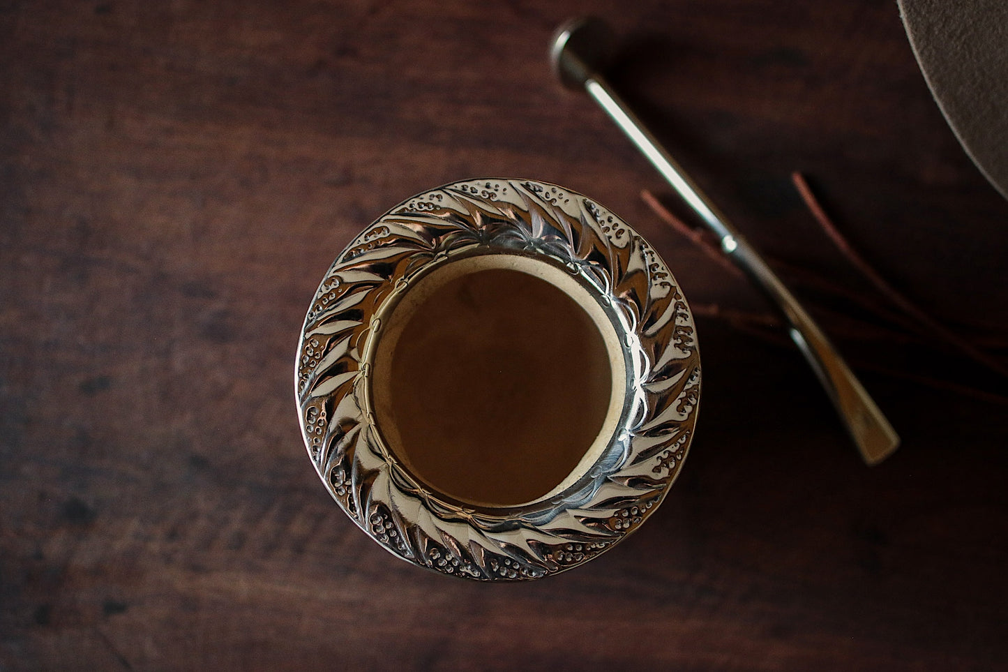 Mate Imperial de Cuero y Bronce con Bombillón