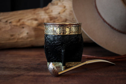 Mate Imperial de Cuero y Bronce con Bombillón