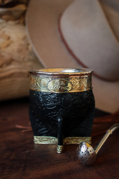 Mate Imperial de Cuero y Bronce con Bombillón