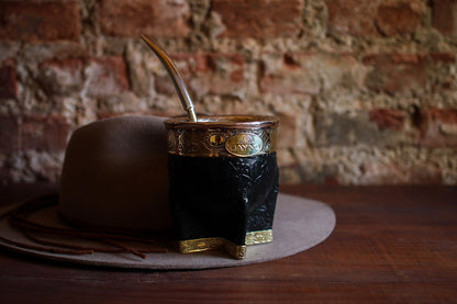 Mate Imperial de Cuero y Bronce con Bombillón