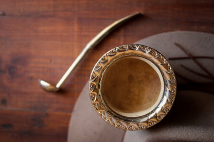Mate Imperial de Cuero y Bronce con Bombillón