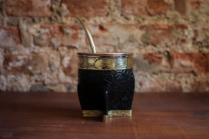 Mate Imperial de Cuero y Bronce con Bombillón
