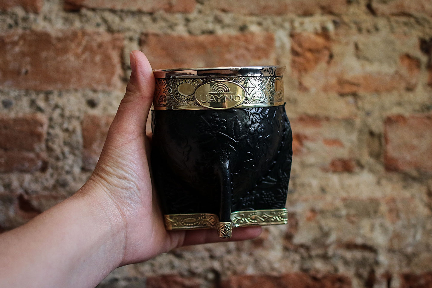 Mate Imperial de Cuero y Bronce con Bombillón