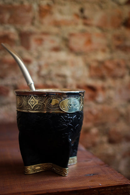 Mate Imperial de Cuero y Bronce con Bombillón