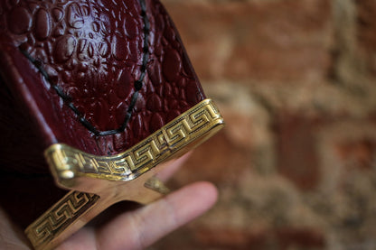 Mate Imperial de Cuero y Bronce con Bombilla