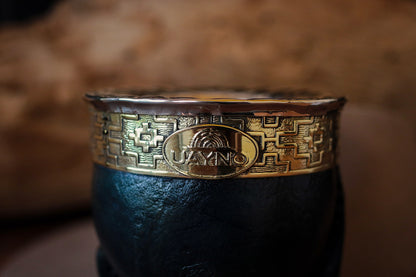 Mate Imperial de Cuero y Bronce con Bombillón