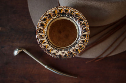 Mate Imperial de Cuero y Bronce con Bombillón