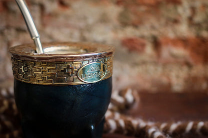 Mate Imperial de Cuero y Bronce con Bombillón