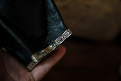 Imperial Cuero cincelado en Alpaca con Bombilla