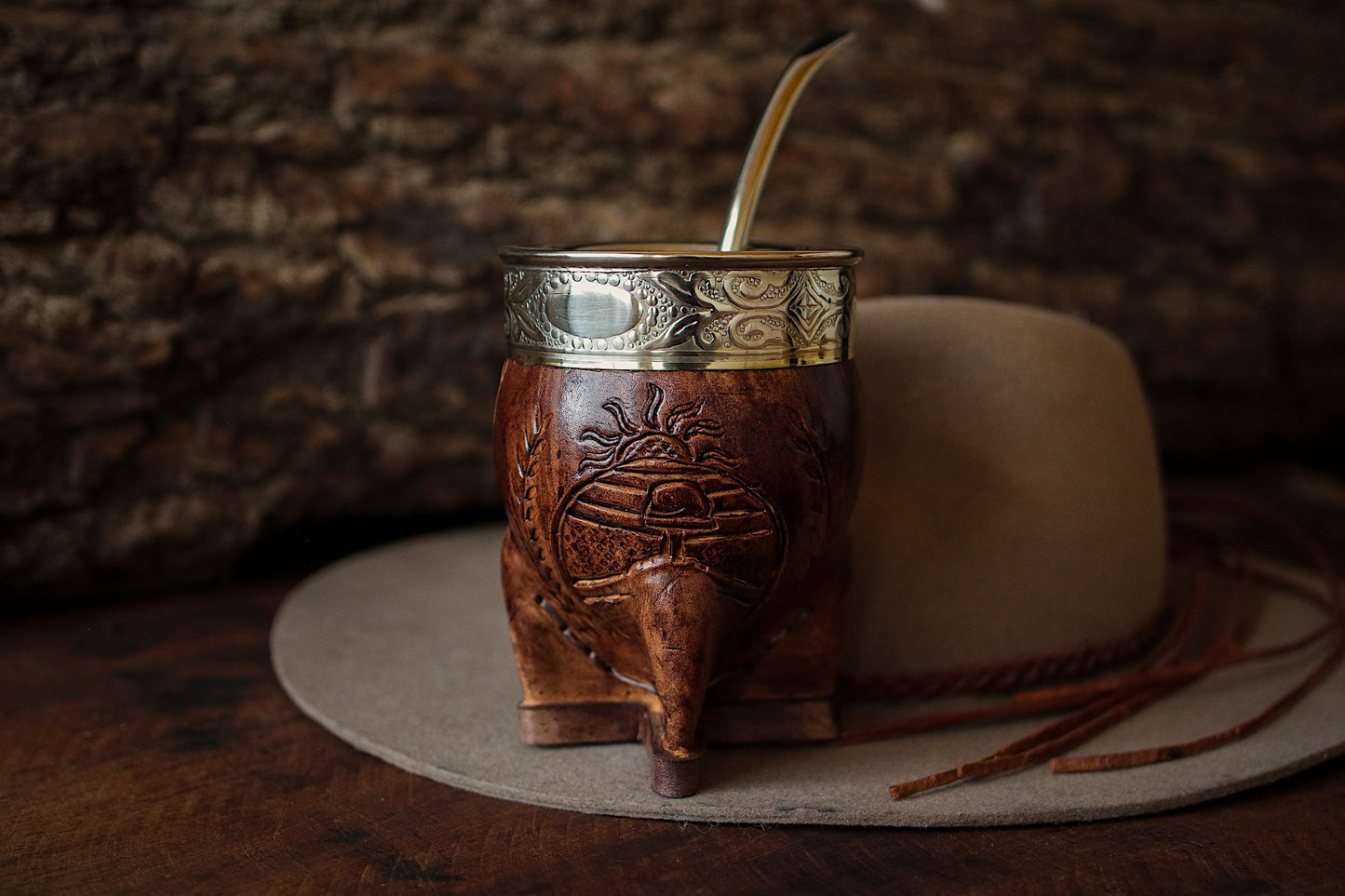 Imperial Cuero y Alpaca con Bombillón