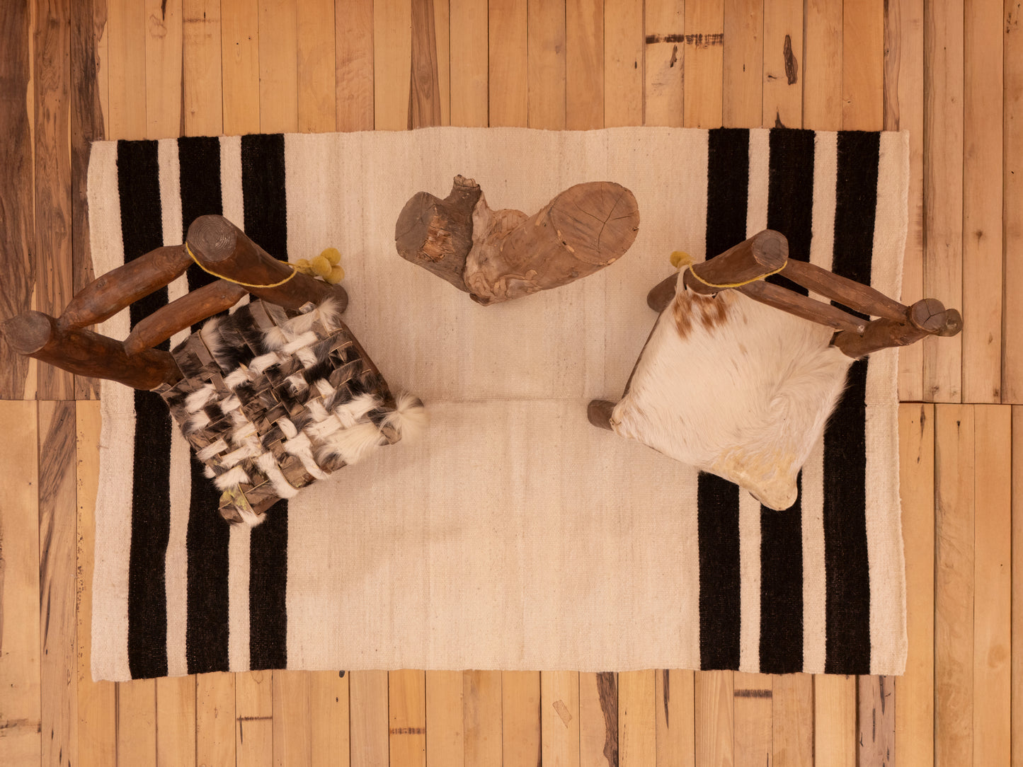 Sheep Wool Rug Made on Loom