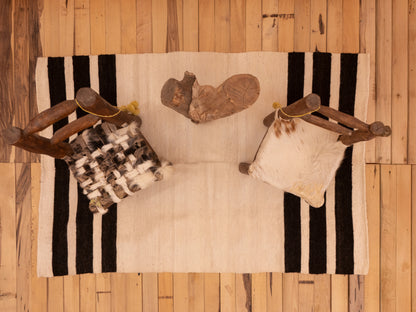 Sheep Wool Rug Made on Loom